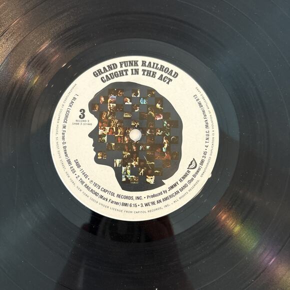 Grand Funk Railroad - Caught In The Act Double Live Vinyl LP - 1975- SABB-511445 - Picture 5 of 16